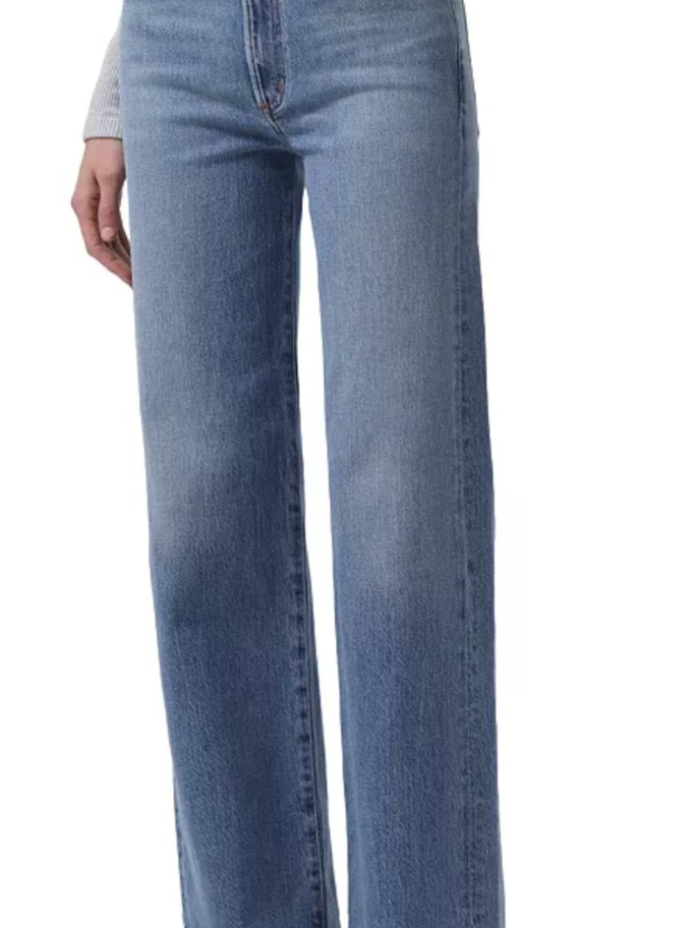 AGOLDE Harper Mid Rise Wide Leg Jeans in Flash